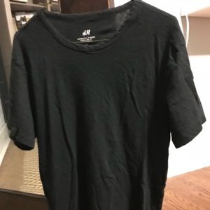 H&M Black linen t shirt
